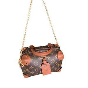 🆕 Louis Vuitton Style Monogram Petite Malle Souple 🆕